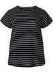 Cotton t-shirt with stripes, Black W. Stripe, Packshot image number 0