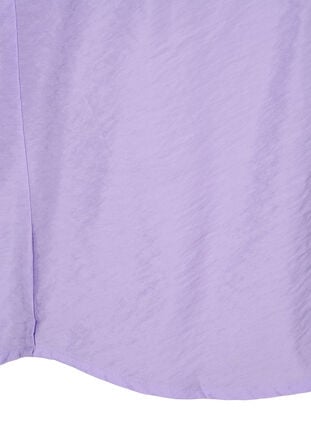 Short sleeve blouse in viscose, Violet Tulip, Packshot image number 3