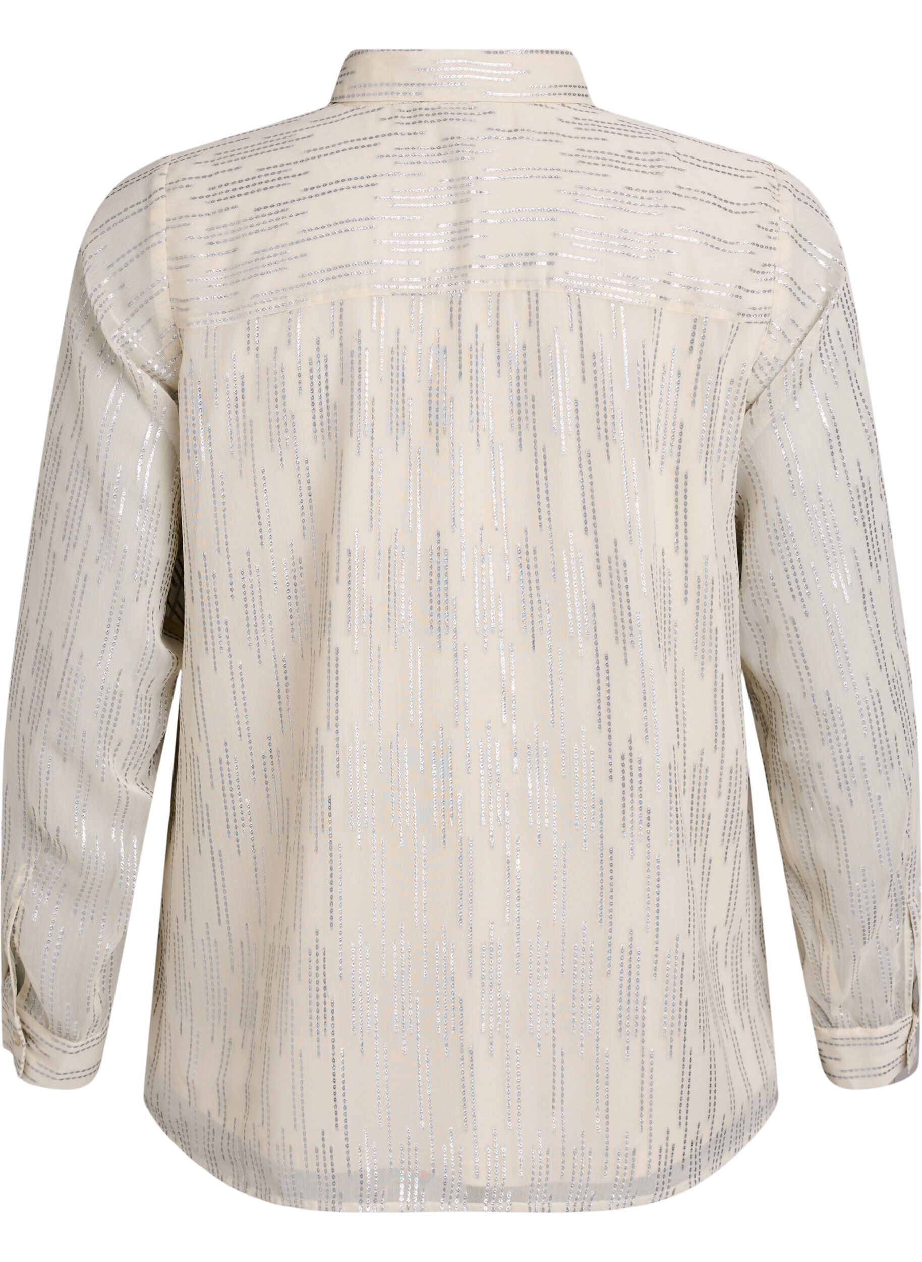 Zizzifashion Shirt with glittering pattern, Vanilla, Packshot image number 1
