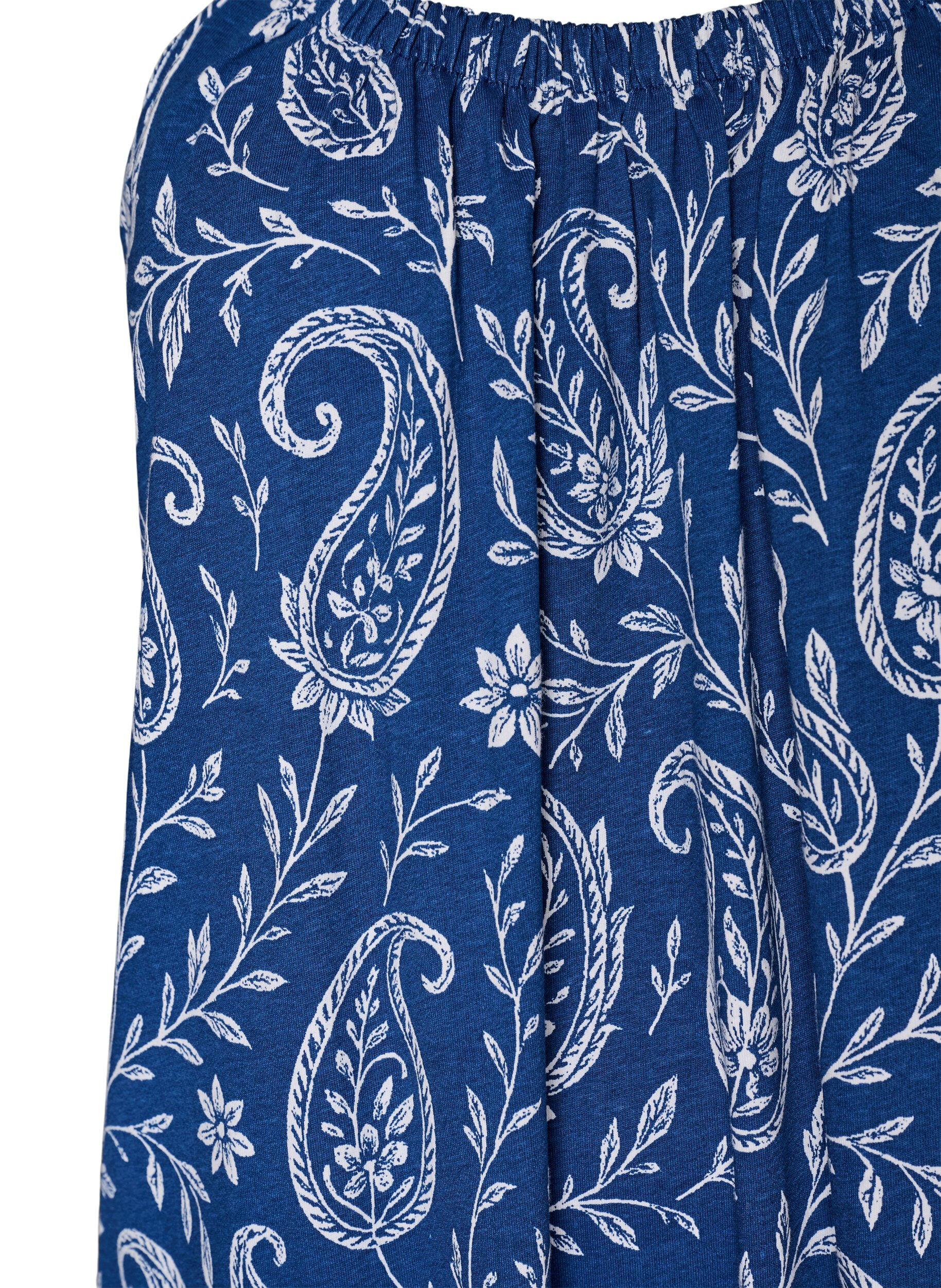 ZizzifashionKnee-length strap dress in organic cotton, Blue, Packshot image number 2