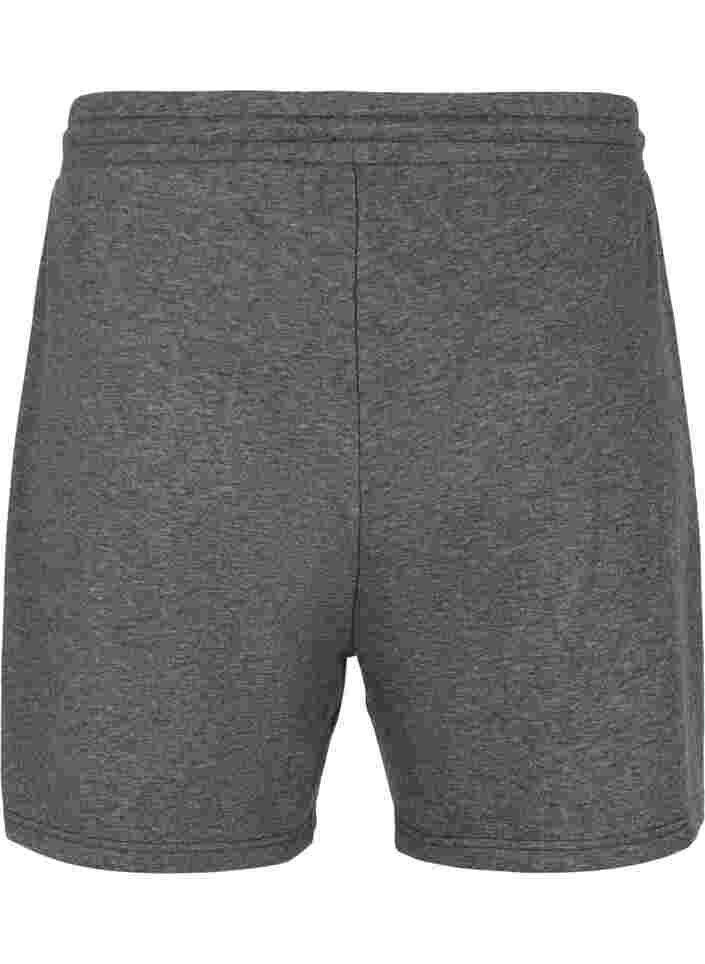 Drawstring workout shorts, Dark Grey Melange, Packshot image number 1