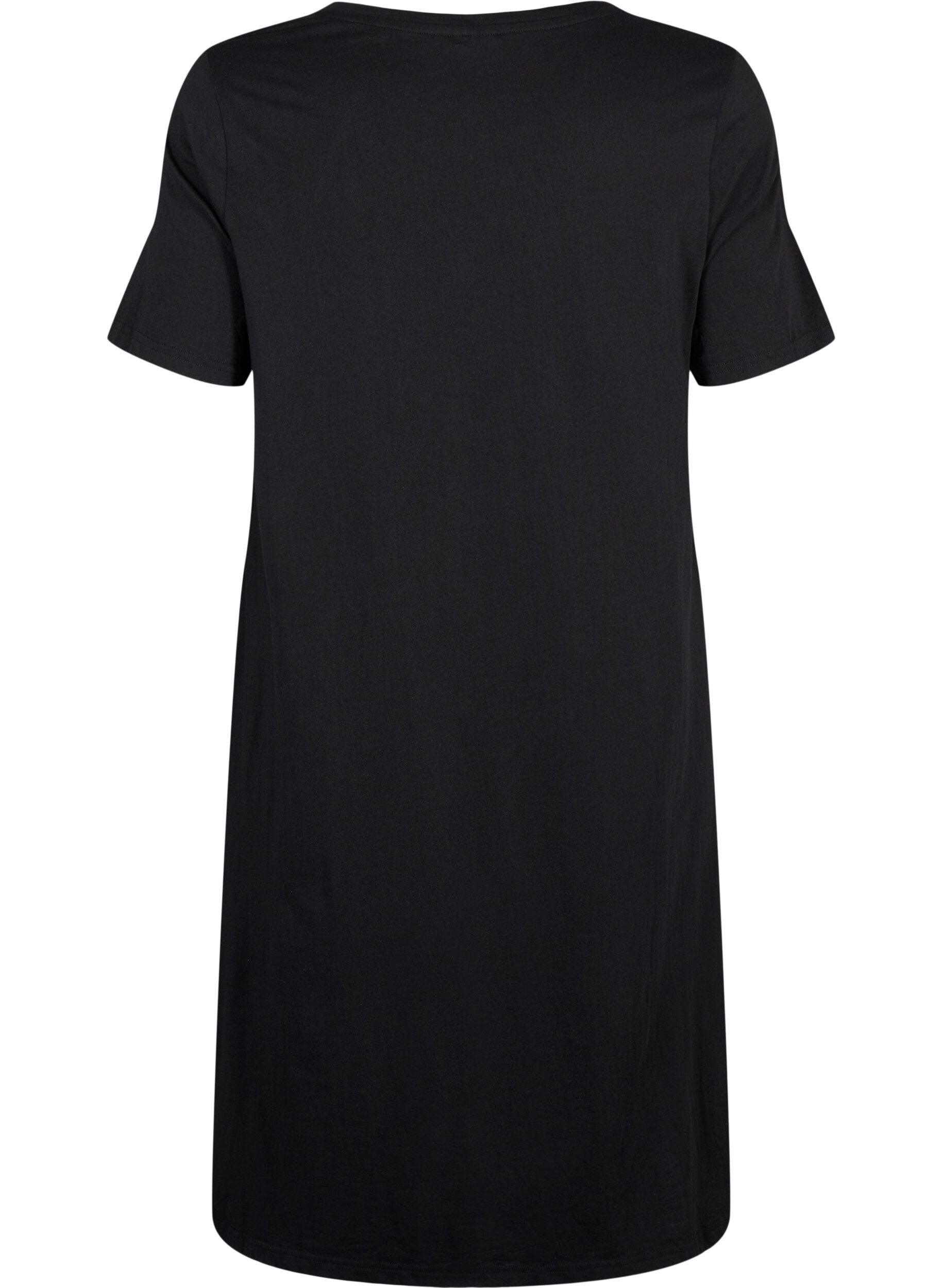 Zizzifashion Organic cotton nightgown with v-neck, , Packshot image number 1