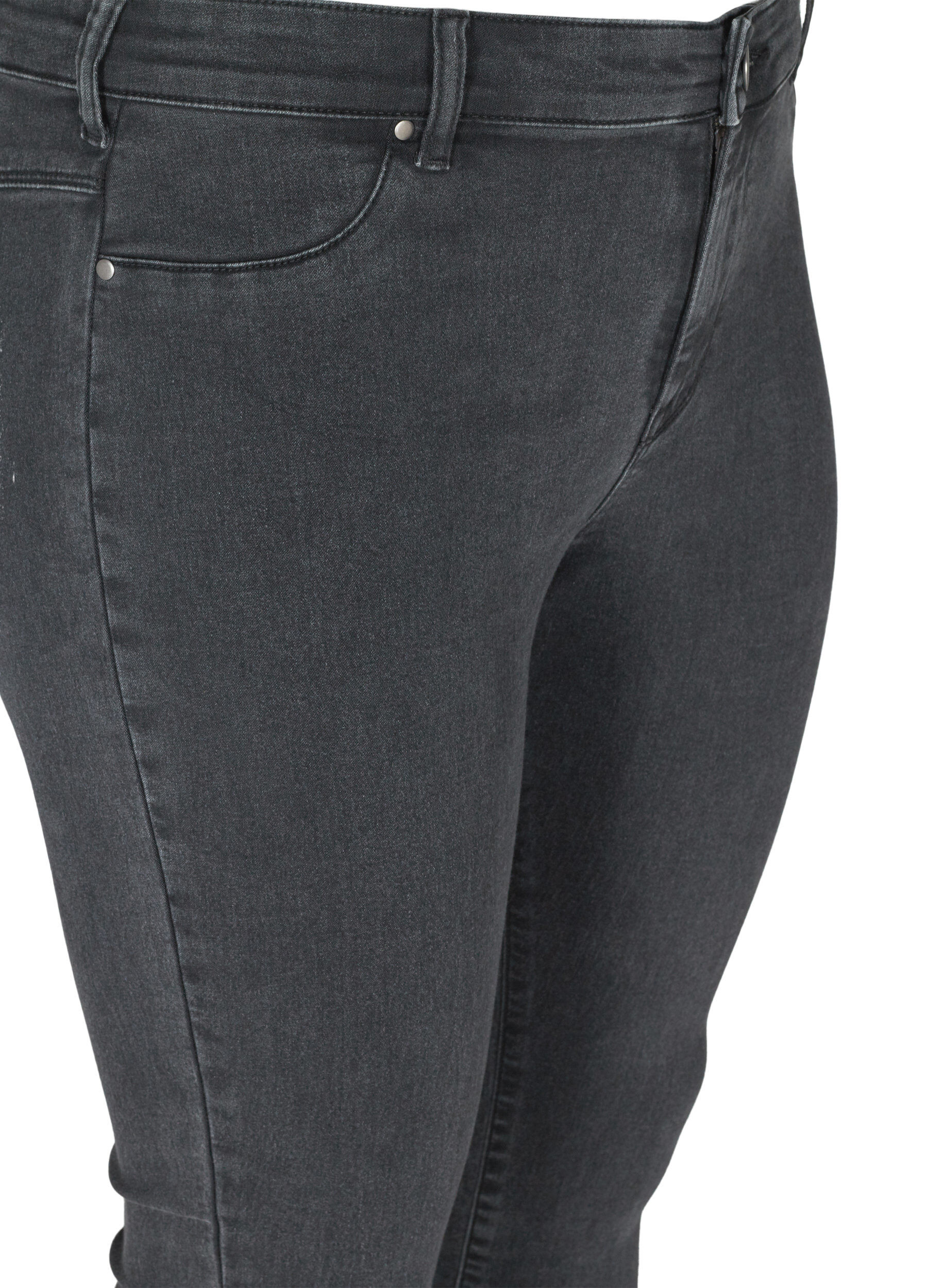 Zizzifashion Jeggings in cotton blend, Grey Denim, Packshot image number 3