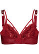 Full coverage bra with lace and double straps, Black, Packshot image number 1