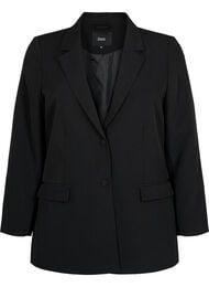 Classic blazer with button closure, Black, Packshot