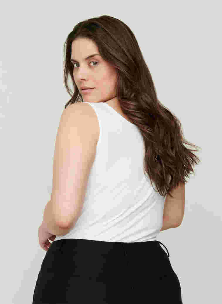 Basic vest top, Bright White, Model image number 2