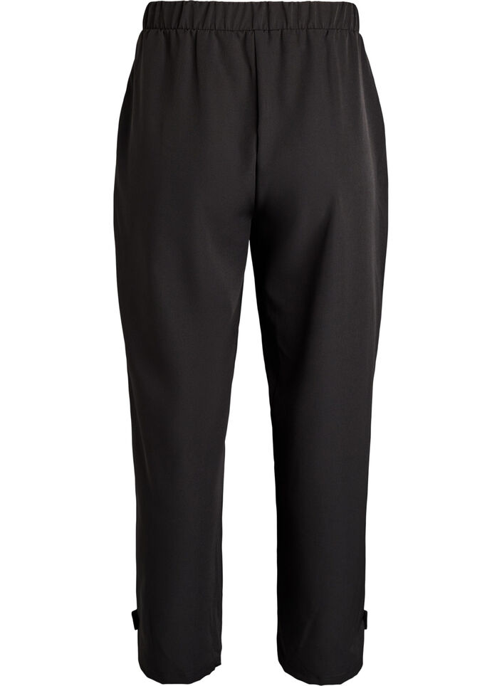 High-waisted trousers with belt, Black, Packshot image number 1