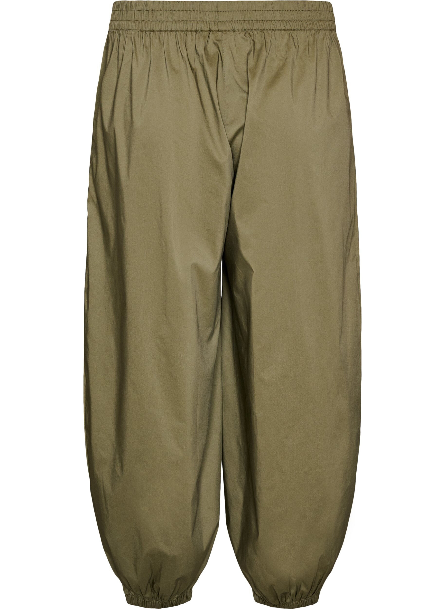 ZizzifashionBalloon trousers with pockets and an elasticated waistband, Green, Packshot image number 1