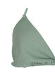 Triangle bikini bra with crepe texture, Green, Packshot image number 2