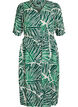 Midi dress with print and tie belt, Green, Packshot image number 0