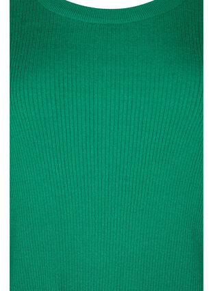 Knitted sweater in rib with slits, Jolly Green Mel., Packshot image number 2