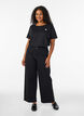 Wide-leg jeans, Black, Model image number 0