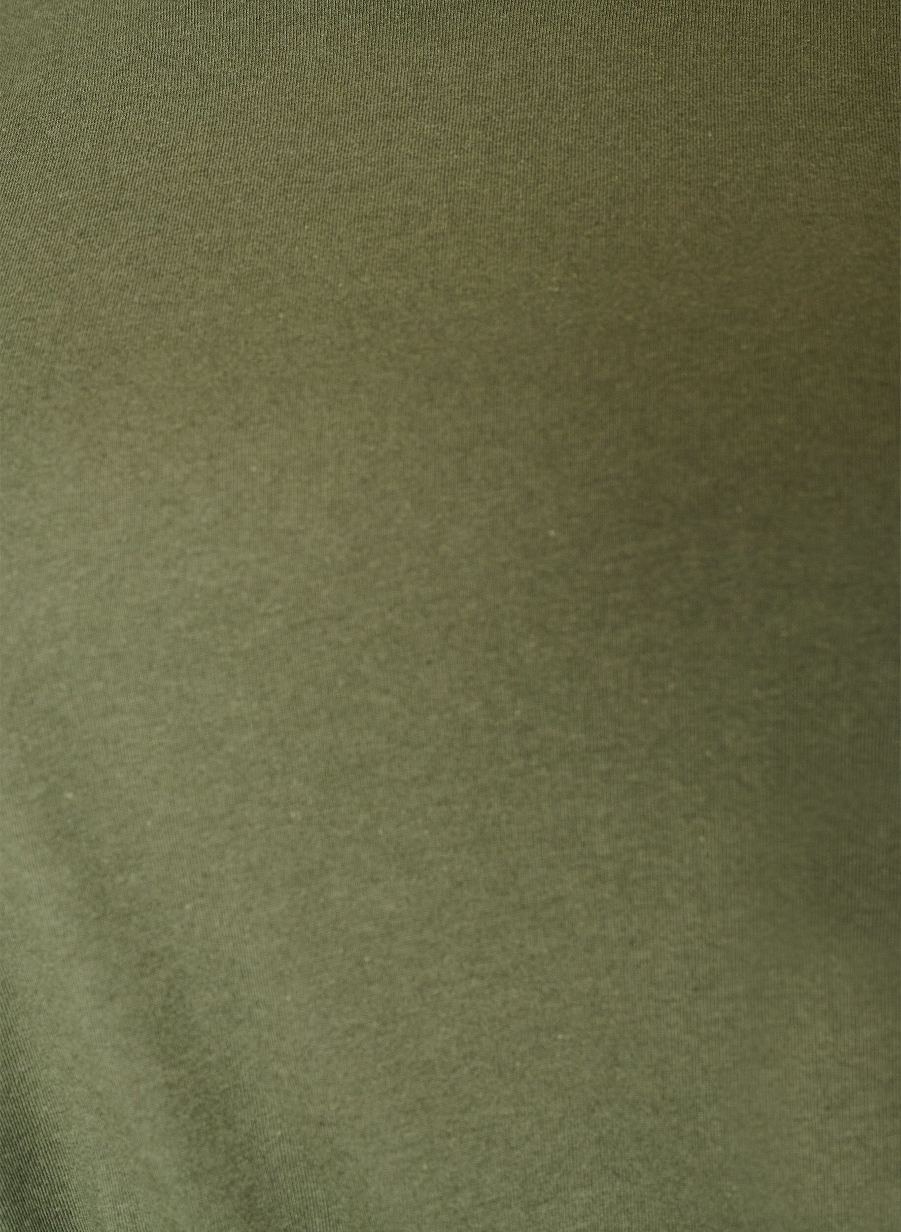 ZizzifashionCotton dress with broderie anglaise sleeves and a tie-waist, Green, Packshot image number 2