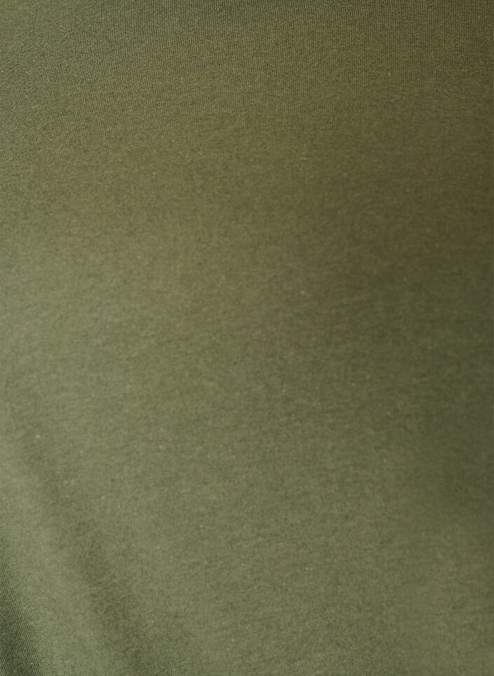 Cotton dress with broderie anglaise sleeves and a tie-waist, Green, Packshot image number 2