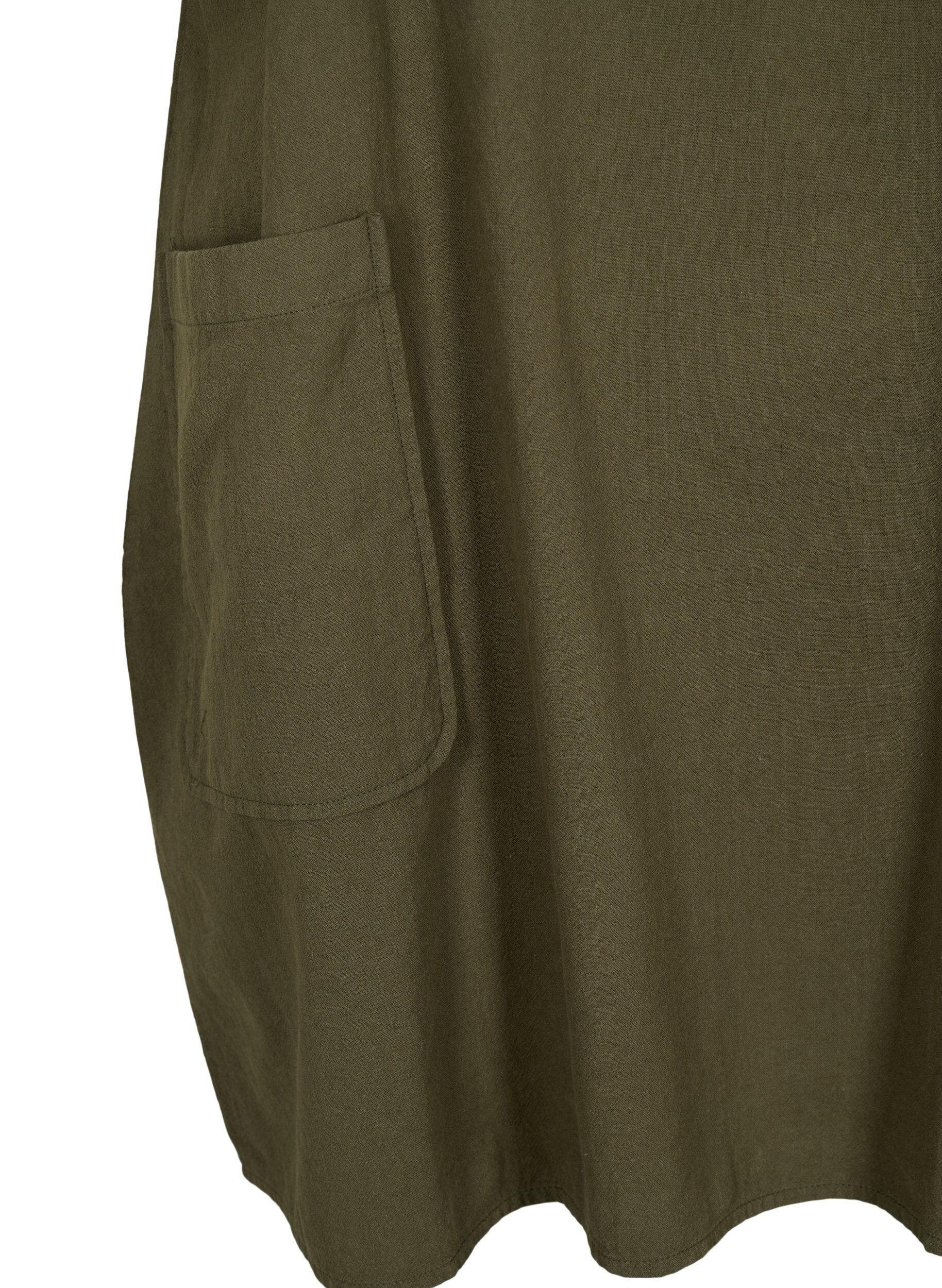 Zizzifashion FLASH - Short sleeved tunic in cotton, Forest Night, Packshot image number 3