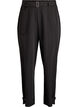 High-waisted trousers with belt, Black, Packshot image number 0