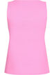Slim-fit tank top with rhinestones, Pink, Packshot image number 1