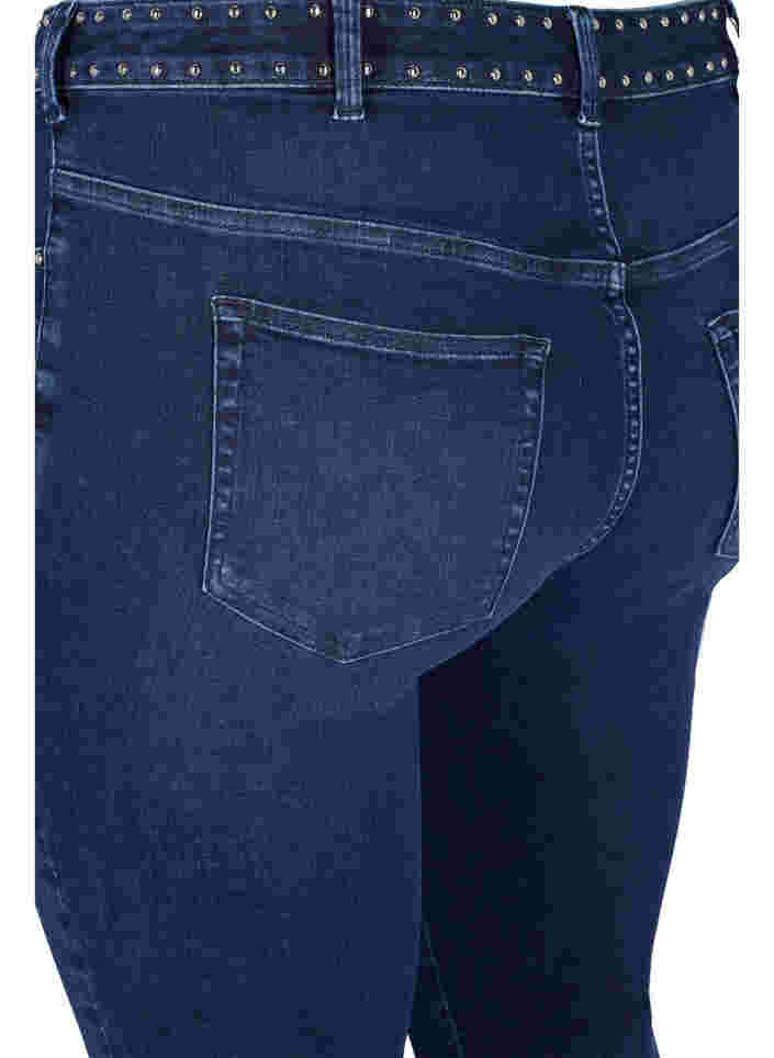 Super slim Amy jeans with studs, Dark blue, Packshot image number 2