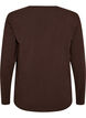 Cotton pyjama top with heart print, Brown, Packshot image number 1