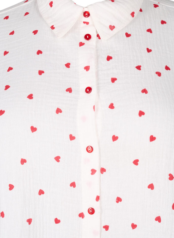 Shirt blouse with 3/4 sleeves, White, Packshot image number 2