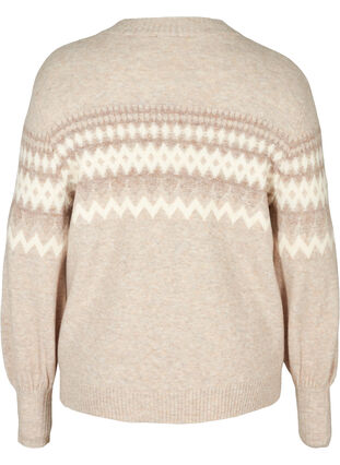 Knit sweater with pattern and wool, Pumice Stone Comb, Packshot image number 1