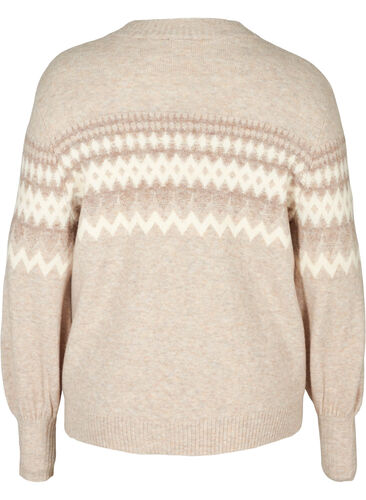 Knit sweater with pattern and wool, Pumice Stone Comb, Packshot image number 1