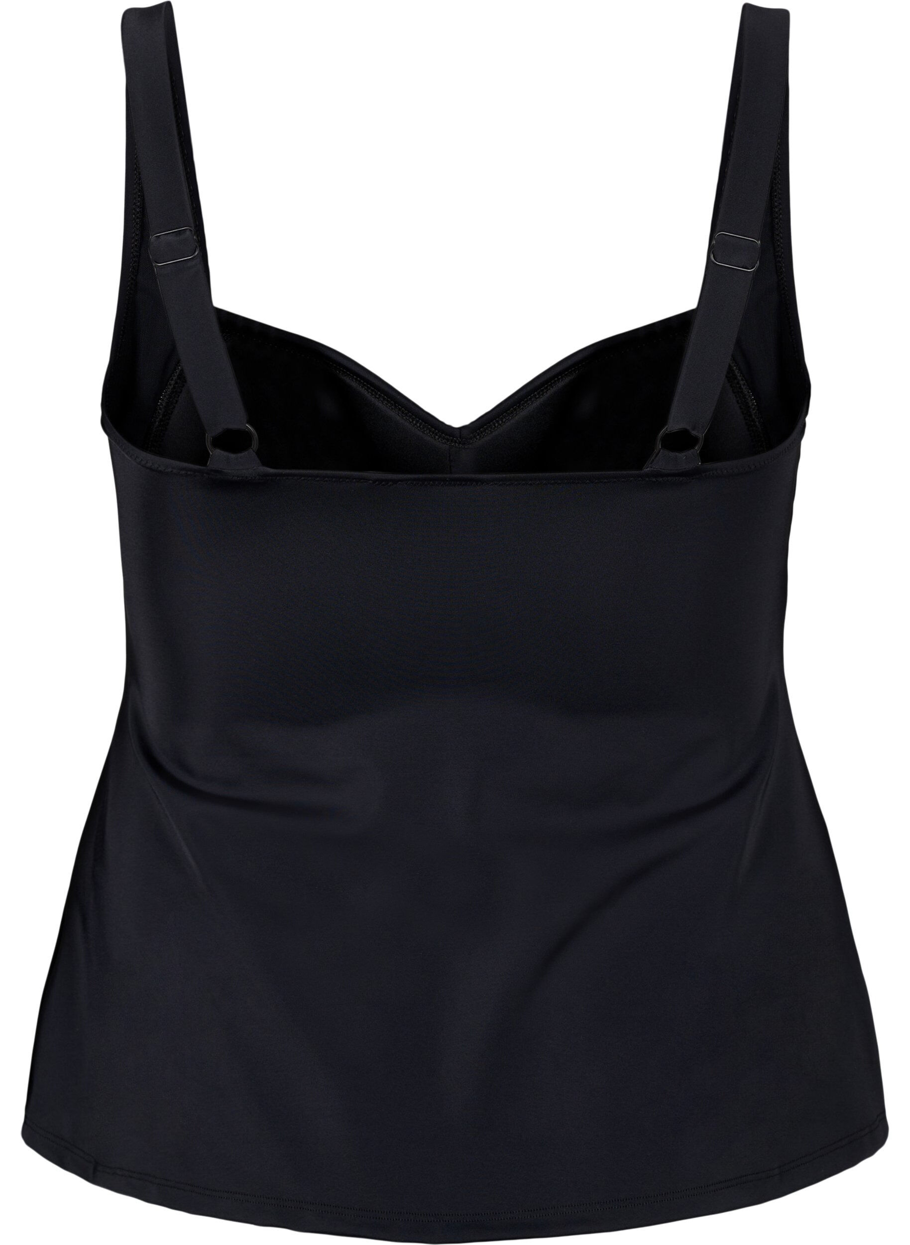 Zizzifashion Draped tankini, Black, Packshot image number 1