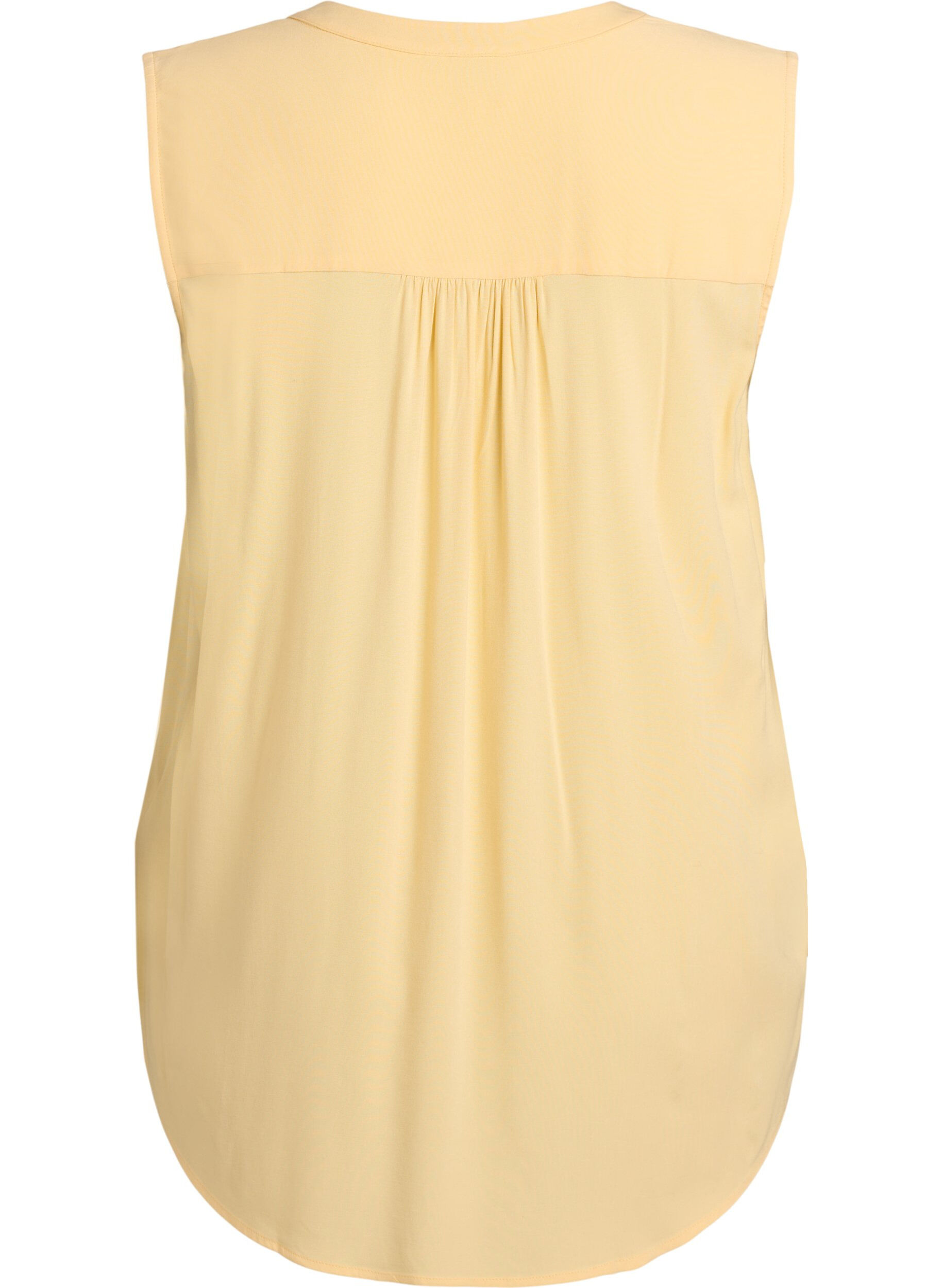 ZizzifashionSleeveless viscose blouse, Yellow, Packshot image number 1