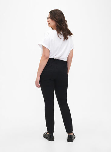 Viona regular waist jeans, Black, Model image number 1