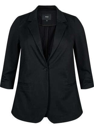 Blazer with 3/4 sleeves, Black, Packshot image number 0