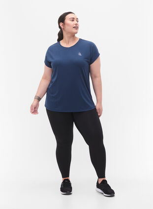 Short-sleeved workout t-shirt, Blue Wing Teal, Model image number 2