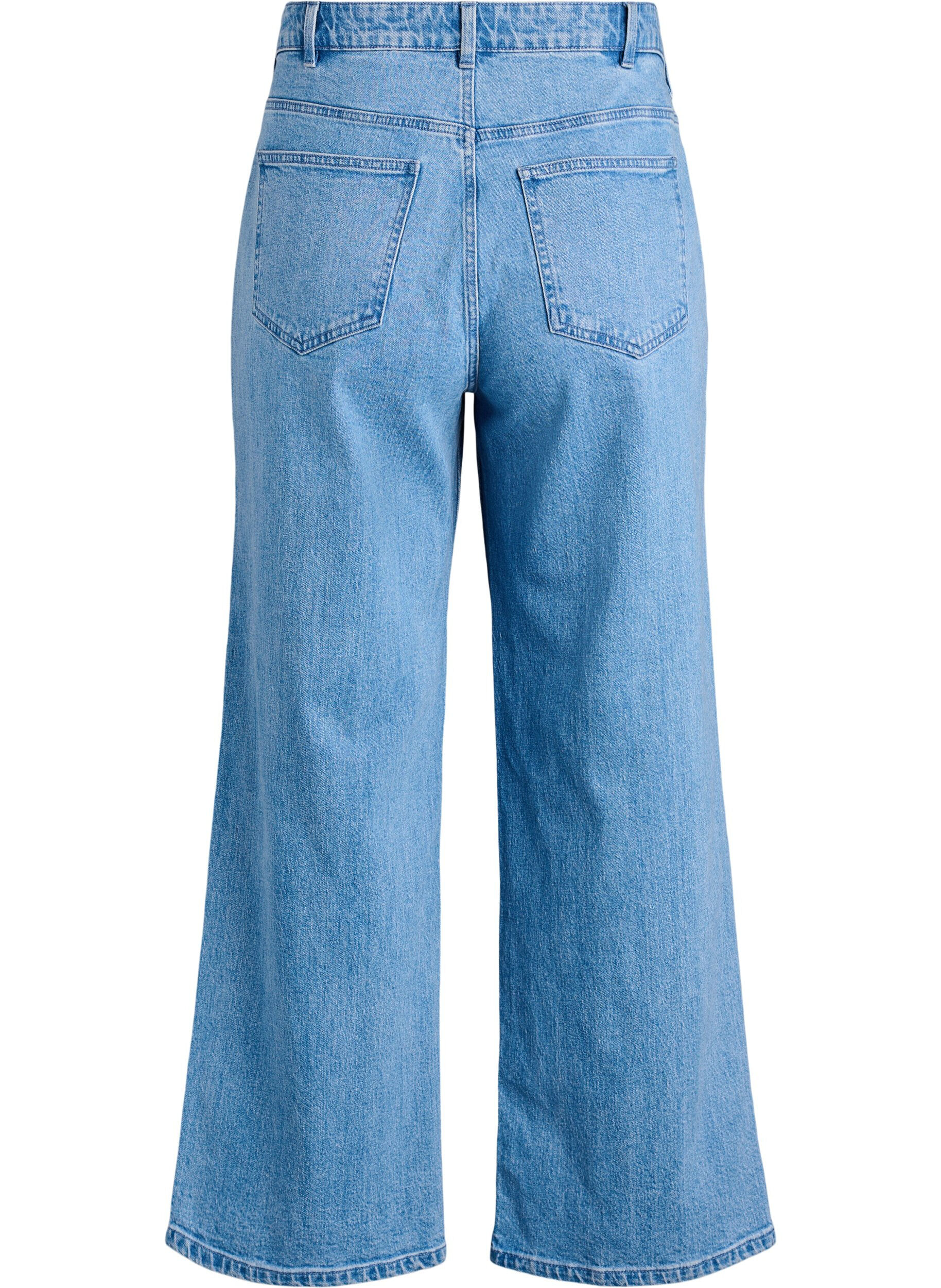 Zizzifashion Wide leg jeans with high waist, Light Blue, Packshot image number 1