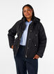 Padded parka with a detachable hood, Black, Model image number 0