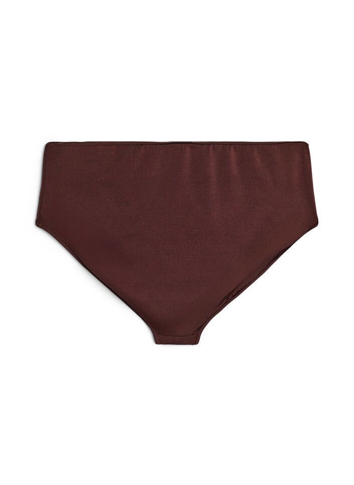 Reversible bikini bottoms with regular waist, Brown, Packshot image number 1