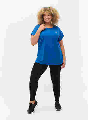 Short sleeved workout t-shirt, Lapis Blue, Model image number 2