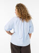 Shirt blouse with button fastening and tie-belt, Light Blue, Model image number 2