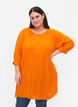 Viscose tunic with 3/4 sleeves, Orange, Model image number 0