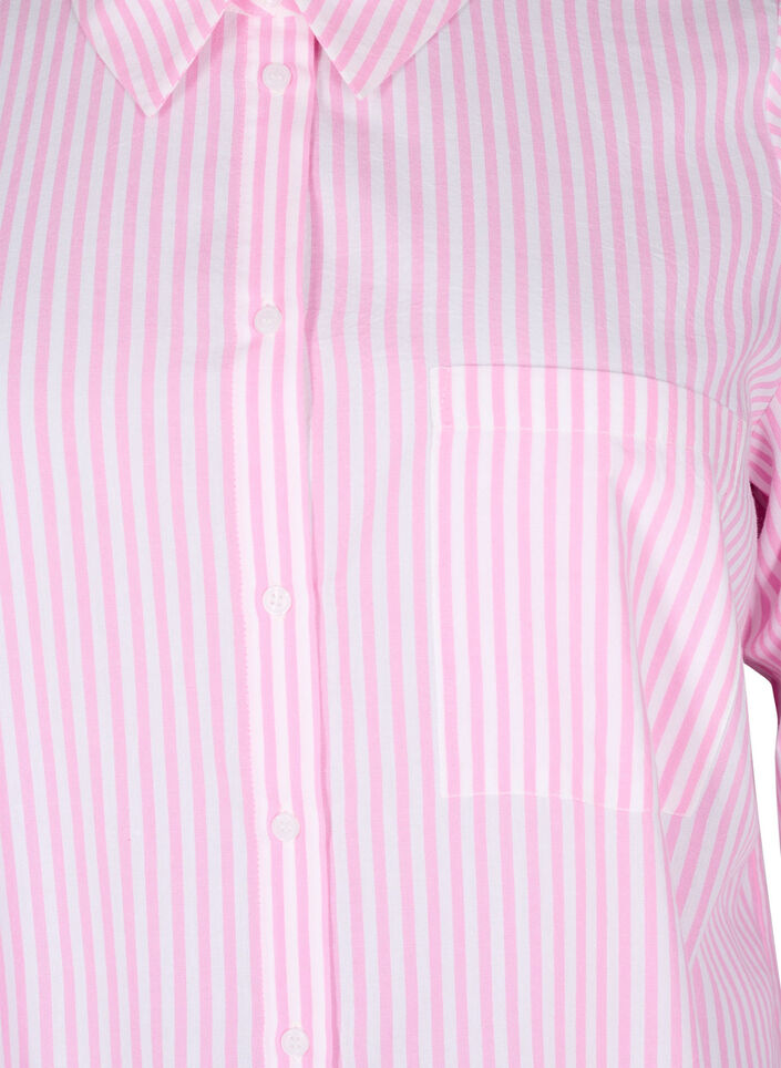 Long striped shirt with 3/4 sleeves, Pink, Packshot image number 2