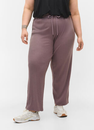 Loose trousers in a cotton blend, Sparrow, Model image number 2