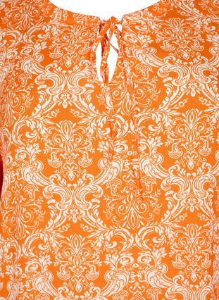 Short-sleeved viscose dress with print, Exuberance Oriental, Packshot image number 2