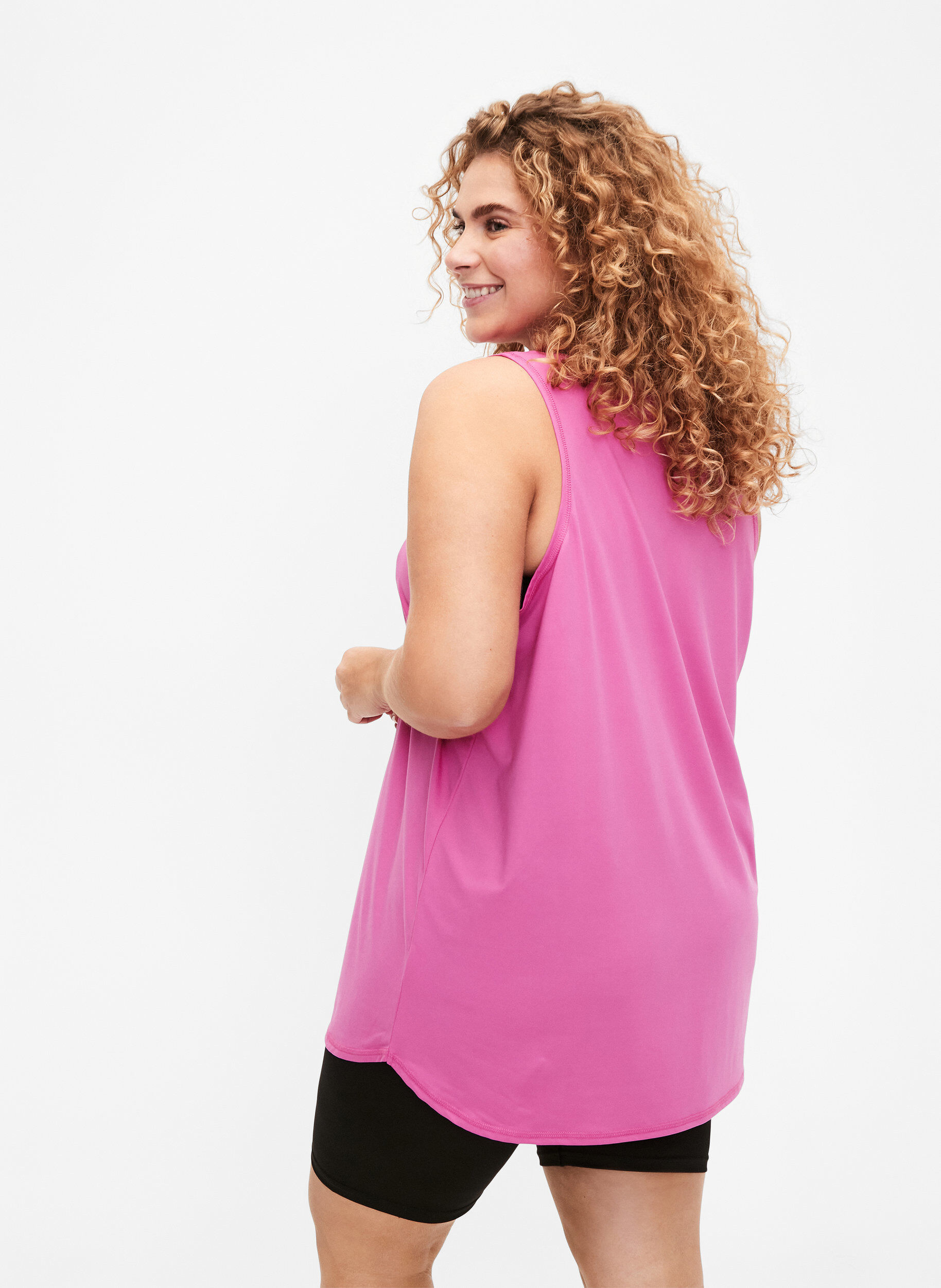 Zizzifashion V-neck training top, Raspberry Rose, Model image number 1