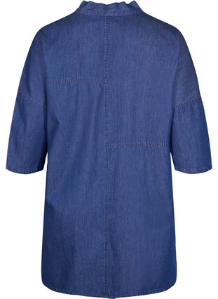Denim kimono with 3/4-length sleeves, Medium Blue Denim, Packshot image number 1