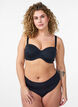 Padded strapless bra with detachable straps, Black, Model image number 1