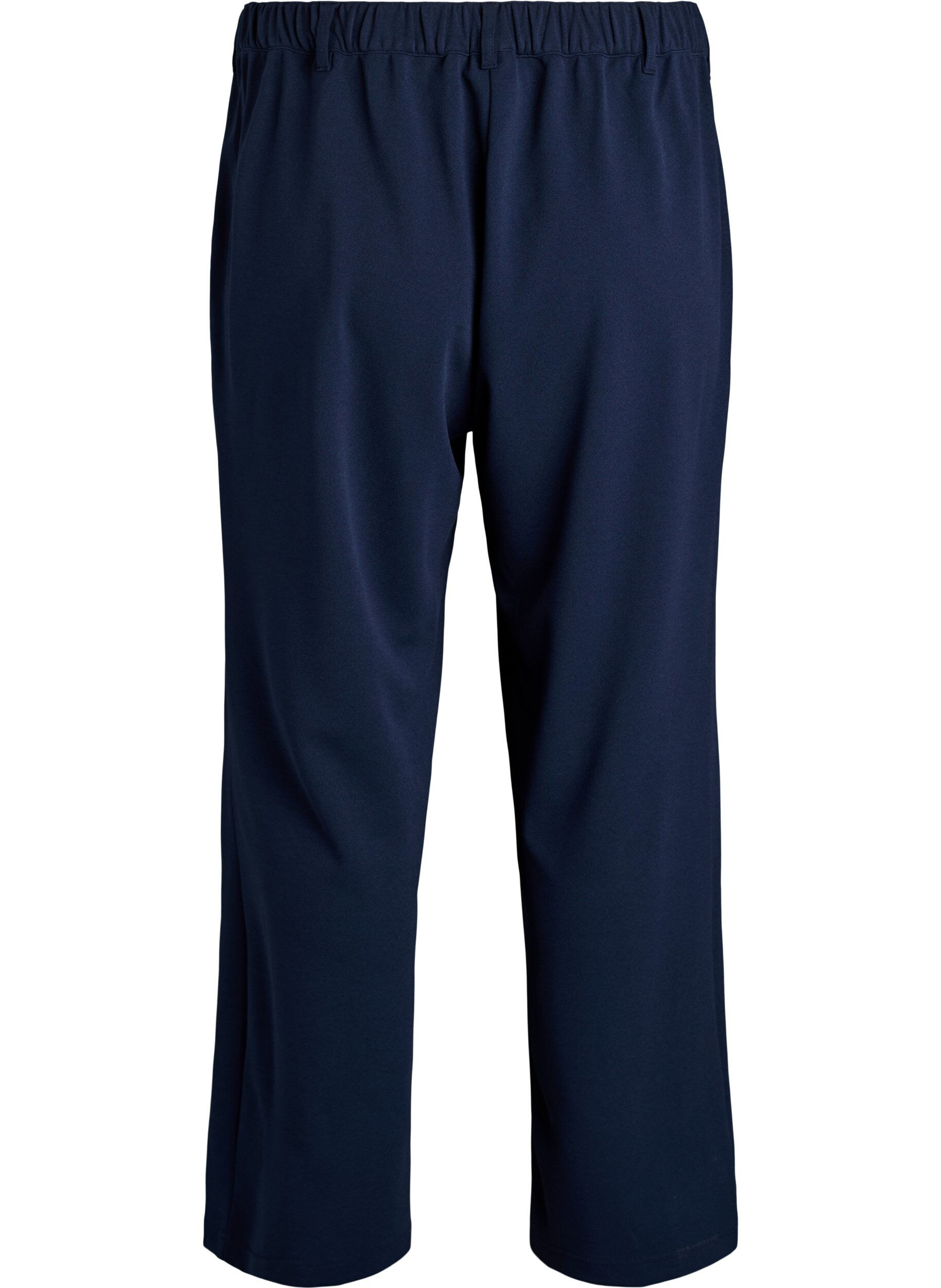 Zizzifashion High-waisted trousers with belt detail and gold buckle, Blue, Packshot image number 1
