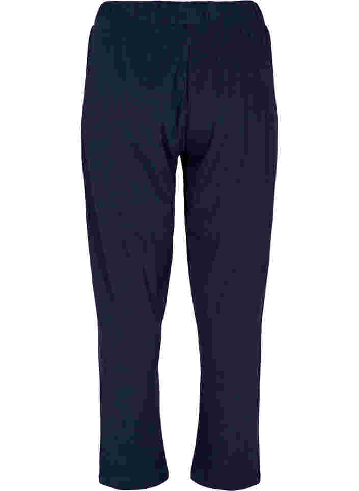 Pyjama trousers in cotton with pattern, Navy Blazer, Packshot image number 1