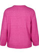 Knitted blouse with a round neck and center seam, Fuchsia Red Mel., Packshot image number 1