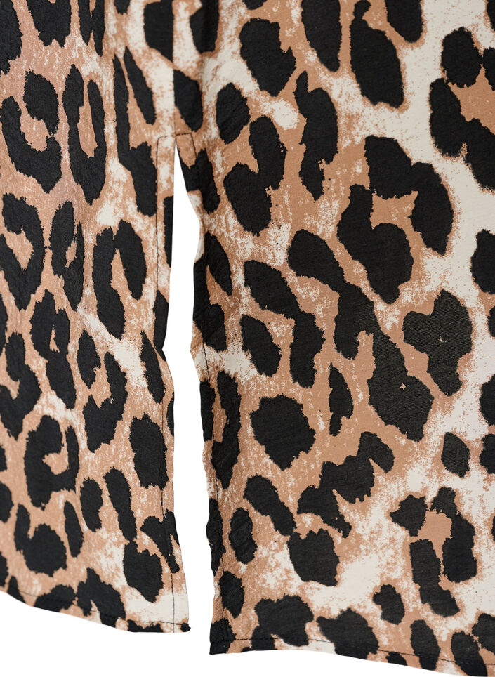 V-neck dress in viscose, Brown, Packshot image number 3