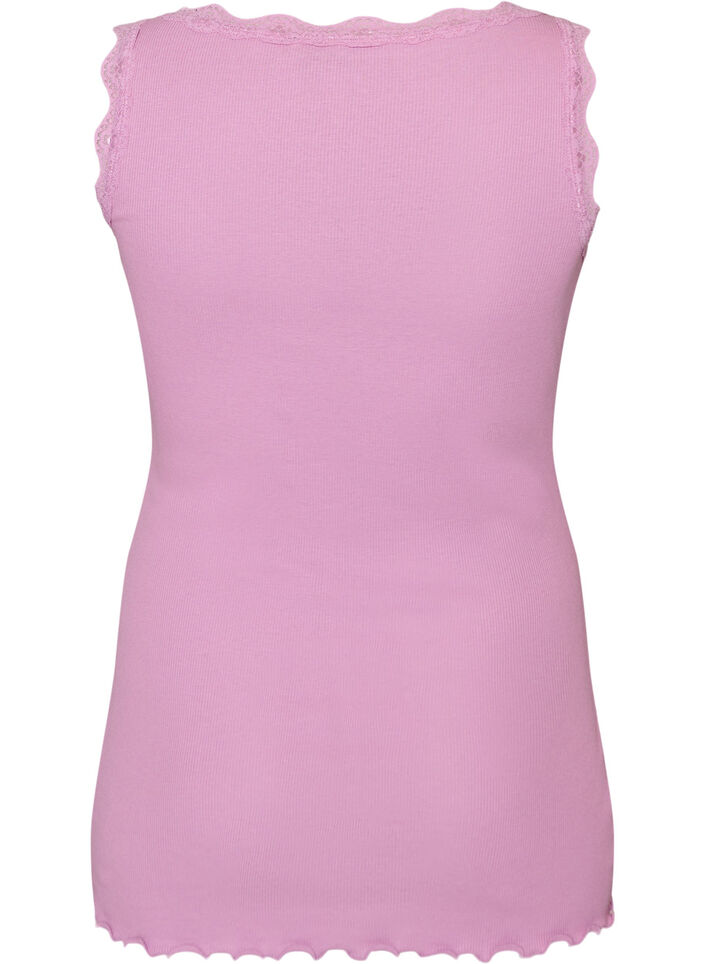 Top with lace trim, Purple, Packshot image number 1