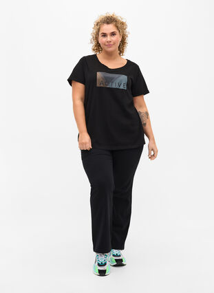 Sports trousers in cotton, Black, Model image number 3