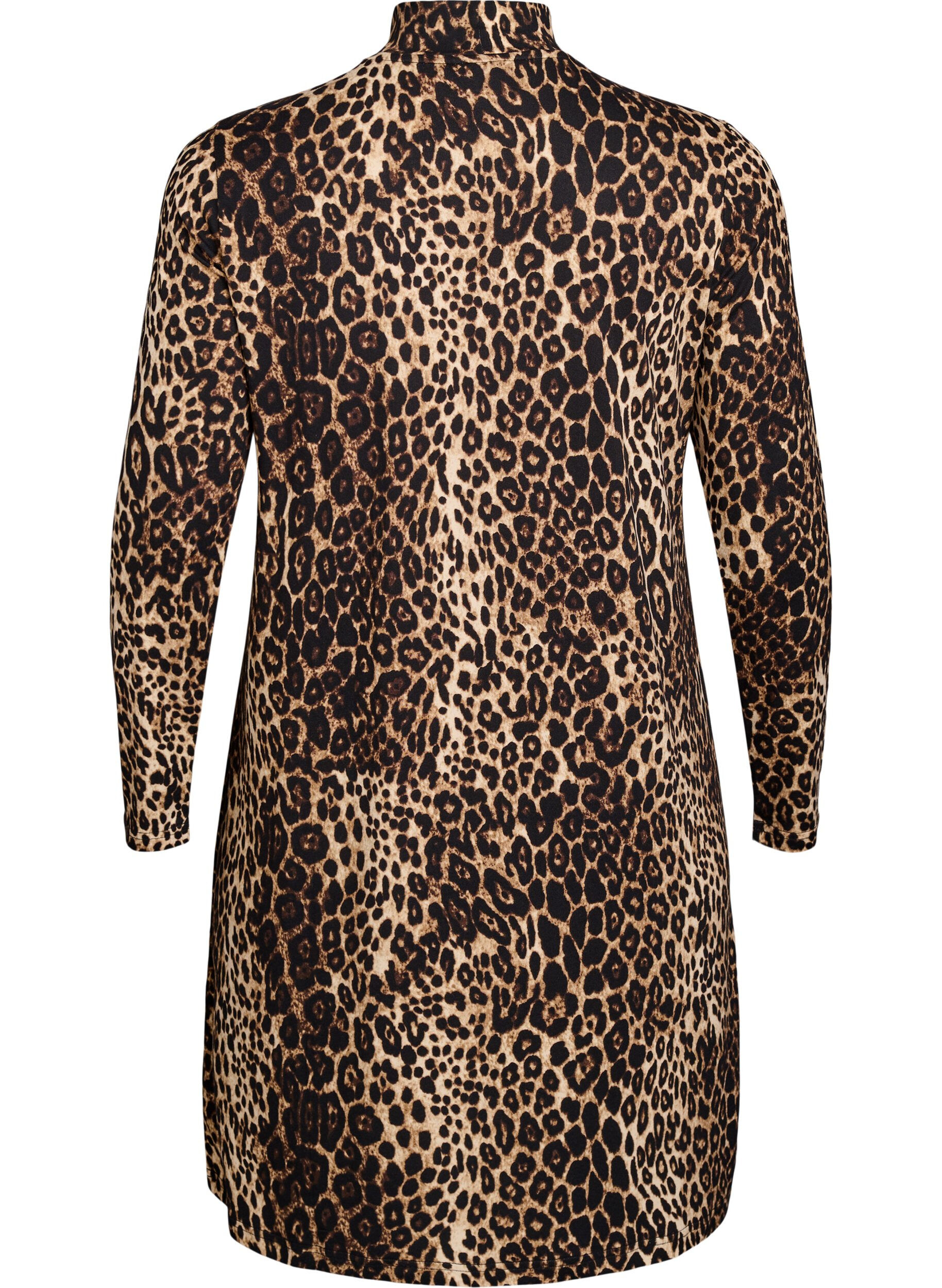 Zizzifashion FLASH - Long sleeve dress with turtleneck, Black, Packshot image number 1